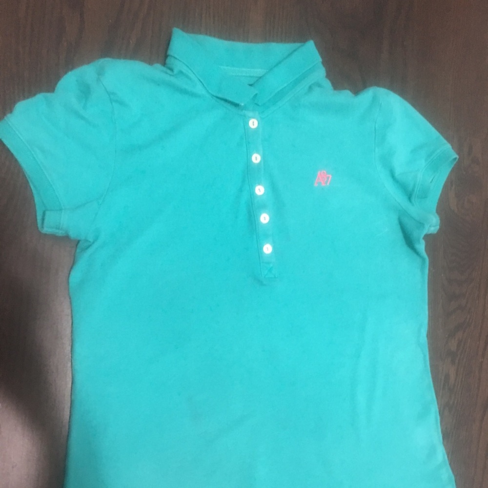 Turquoise Aeropostale Shirt W/ Pink Logo